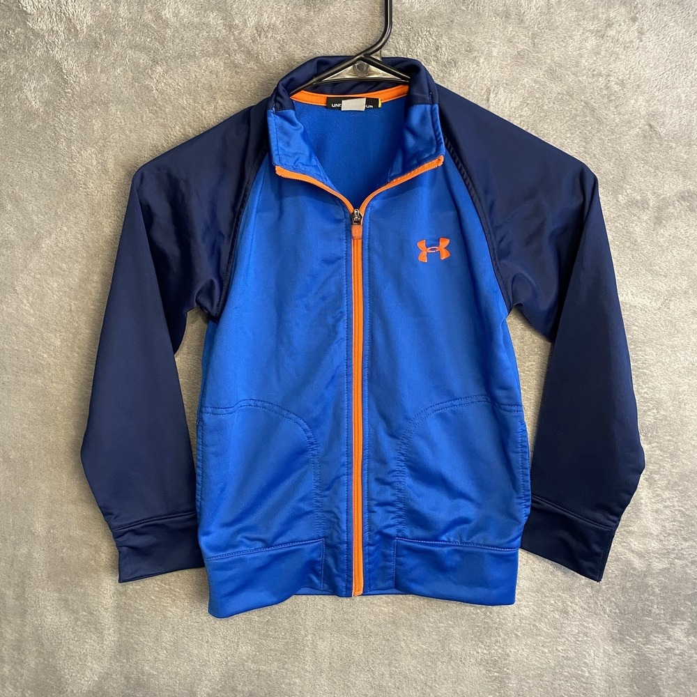 Under Armour Kids Size 6 Blue Orange Zip Jacket